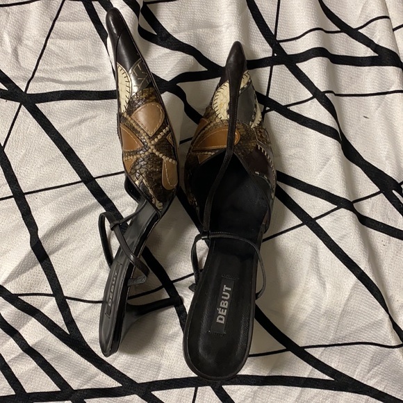 Gorgeous Snake Embellished Pattern Leather NeverUsed  Shoes Made in Italy 🇮🇹